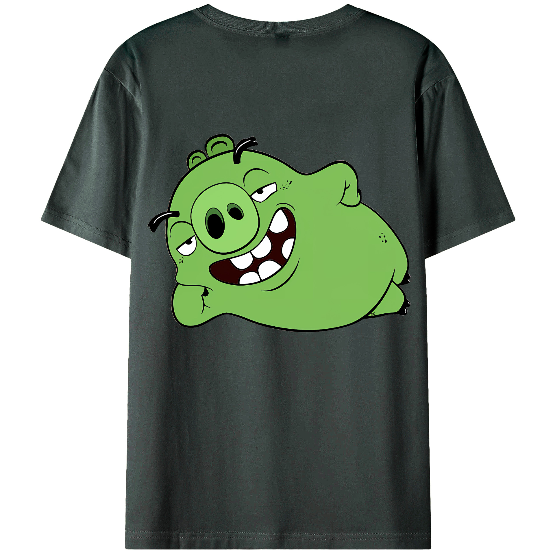 （画像用） Angry Birds アングリーバード 綿100％ メンズ半袖Tシャツ（バックプリント） 通気性
